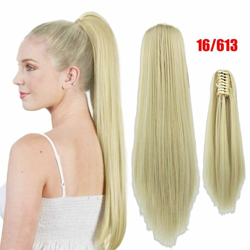 15 Colors Ponytail Clips In The Hair Extension Reversible Ebay