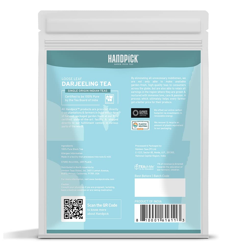 Darjeeling Tea Loose Leaf (85G/3Oz) +40 Cups | Non-Gmo, Med Caffeinated, Pure