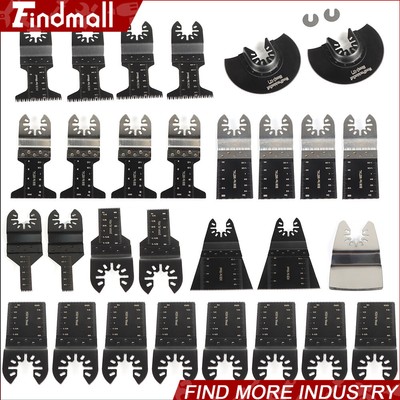 Findmall 31 Pcs Universal Wood Metal Oscillating Multitool Release Saw Blades