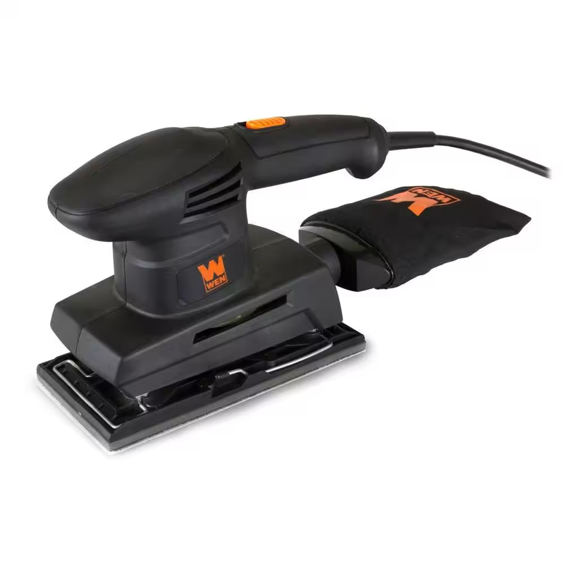 WEN Sheet Sander Electric Palm Sander 1/3 Sheet 1.2 Amp Wood Sanding Tool
