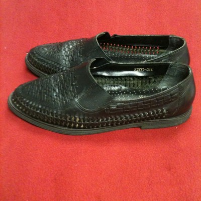 Nice Paulo Navvaro Black Leather Mesh Shoes Size 10 D  GUC