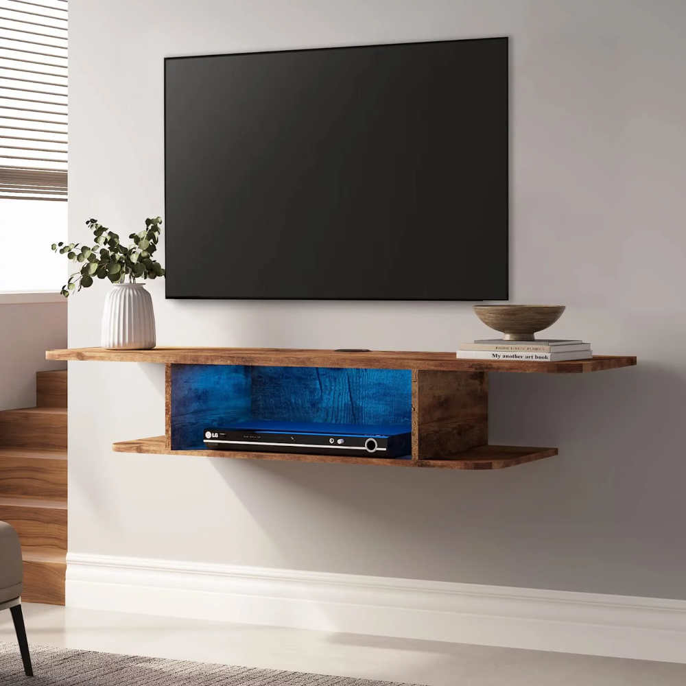 Wall Mounted, Media Console Storage Shelf For Living Room,usa
