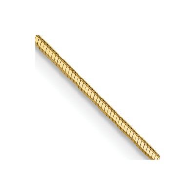 Pre-owned Skyjewelers Real 14k Yellow Gold .8mm Diamond Cut Octagonal Snake Chain; 20 Inch