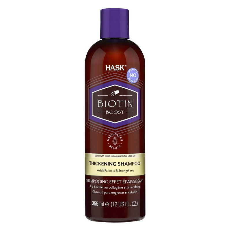 Hask Biotin Boost Thickening Volumizing Daily Shampoo Collagen Herbaceous 12 Oz