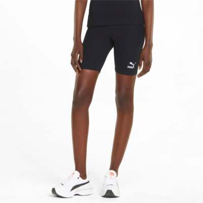 Puma Classics Ribbed 7 Biker Shorts Женские черные повседневные спортивные штаны 533507