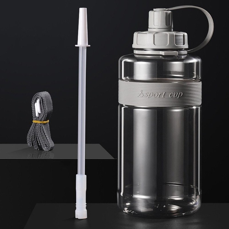 Large Capacity Sports Water Bottle Plastic Fitness Cup  Men Women