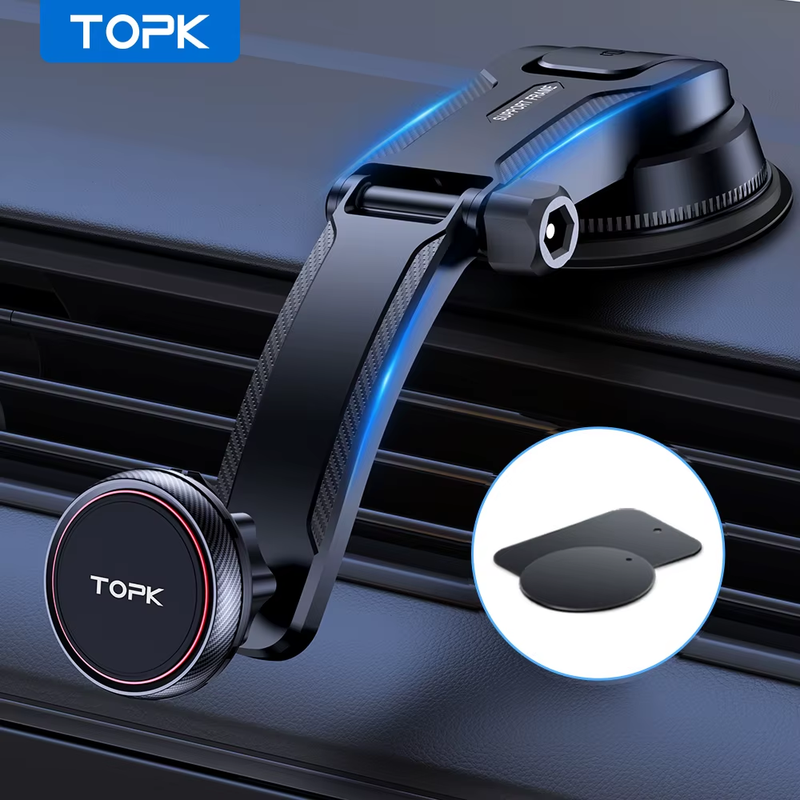 Magnetic Car Phone Holder for Dashboard, Upgraded Ultra Strong N52 Magnet Adjust
