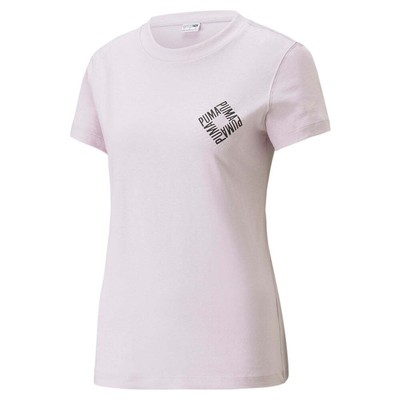 

Женские фиолетовые повседневные топы Puma Swxp Graphic с круглым вырезом и короткими рукавами 53573, Фиолетовый