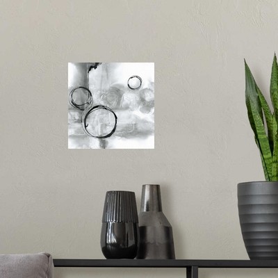 Full Circle I Gray Poster Art Print,  Home Decor