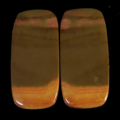 23.70Cts 100%Natural Polychrome Jasper Matched Pair Cushion Cab 12x26x4mm Gems