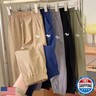Boys Joggers Khaki Pants Toddler Youth Boys Girls Quick-Dry Lightweight Athletic Pull On Hiking Gym School Pants with Pockets Sweatpants Size 3-12Y (Khaki/Black/Blue)