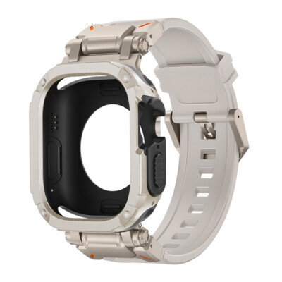 Band + Case Metal+Silicone Strap For Apple Watch Ultra2 49mm 9 8 7 6 5 4 44/45mm