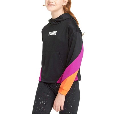 

Puma Runtrain Pullover Hoodie Youth Girls Size  Повседневная верхняя одежда 846919-01, Черный
