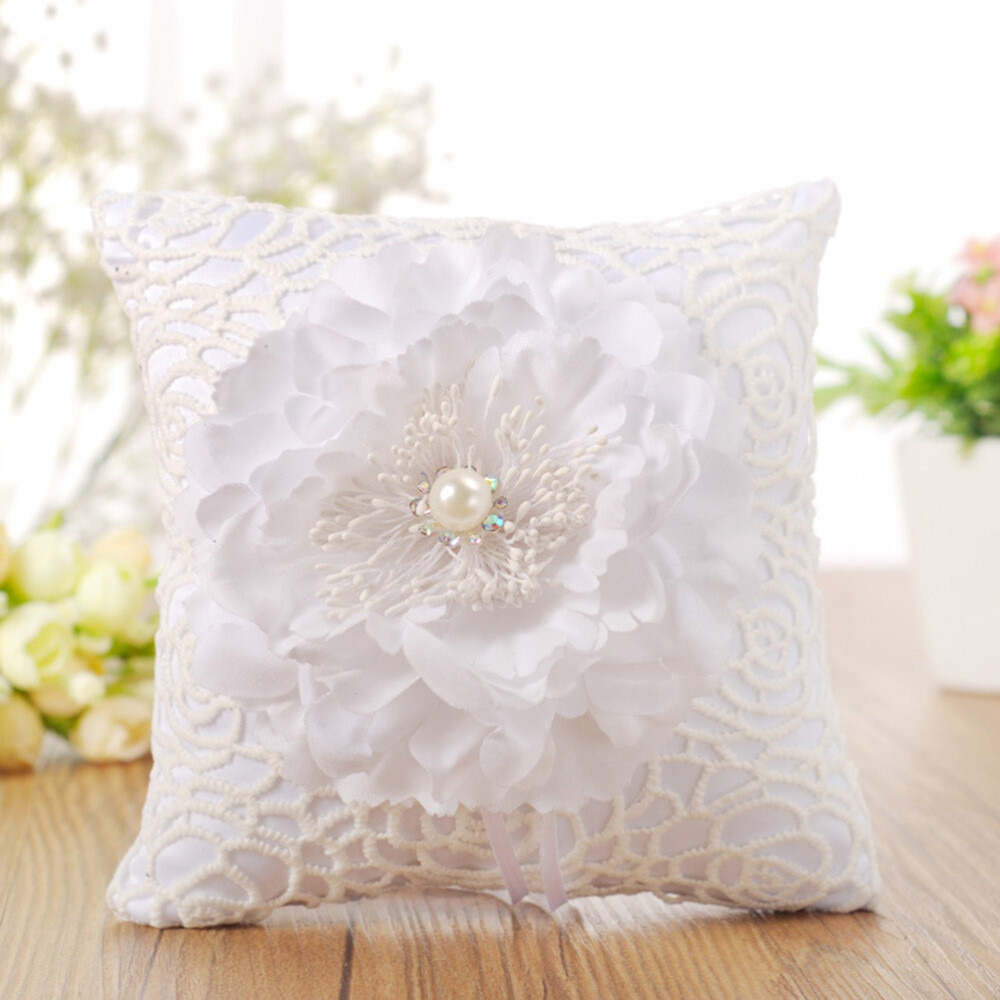 Download Creative Wedding Ring Pillow Embroidered Large Flower ...
