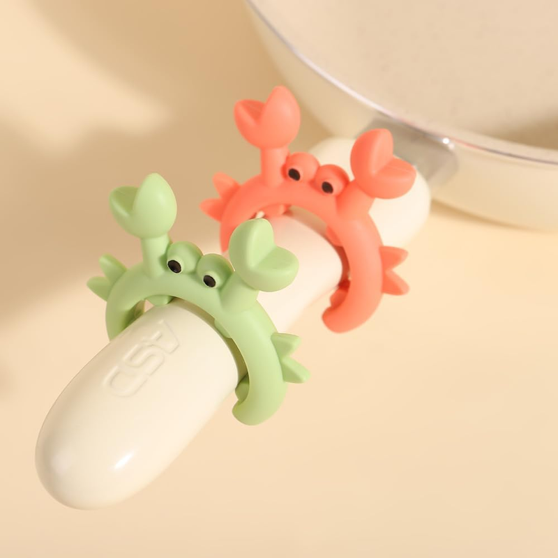 Silicone Utensil Holder – Adorable Crab-Shaped Non-Slip Kitchen Tool Rest, Heat-