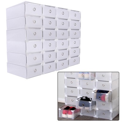 24Transparent Schuhkarton Schuhbox Schuhaufbewahrung Schublade