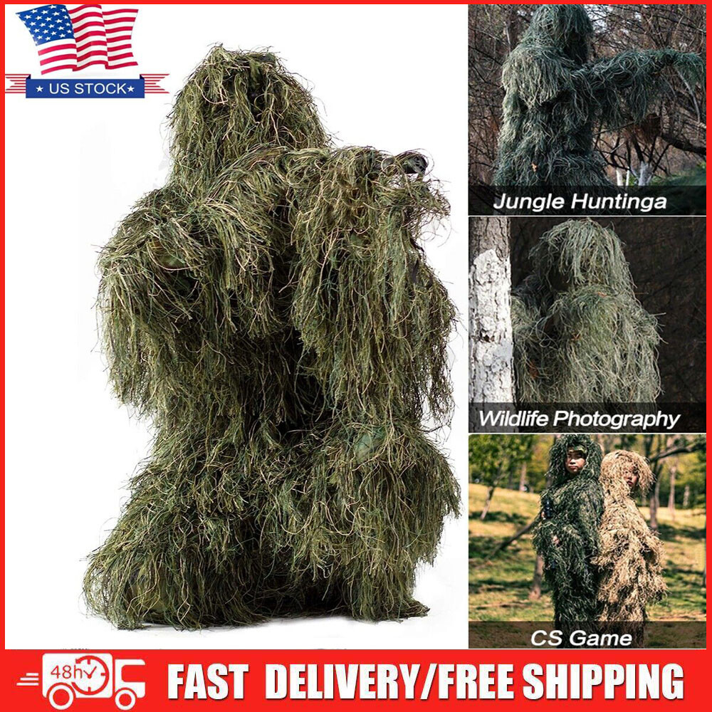 3D Universal Camouflage Suits Woodland Clothes Ghillie Suit Hunting Military