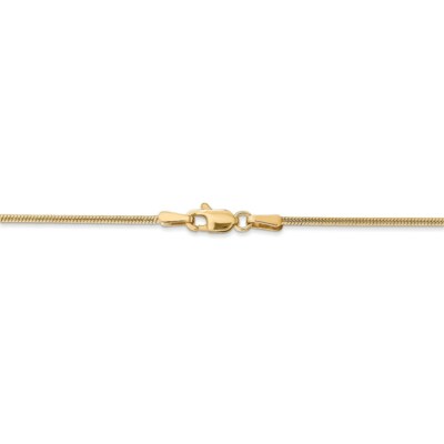 Pre-owned Superdealsforeverything Real 14kt Yellow Gold 1.3mm Round Snake Chain; 18 Inch; Lobster Clasp