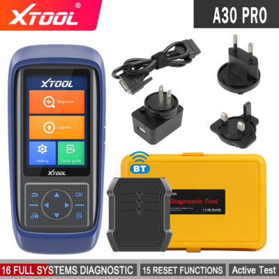 USED XTOOL A30PRO BT Car BiDirectional Tool Auto Diagnostic Scanner K!ey Coding