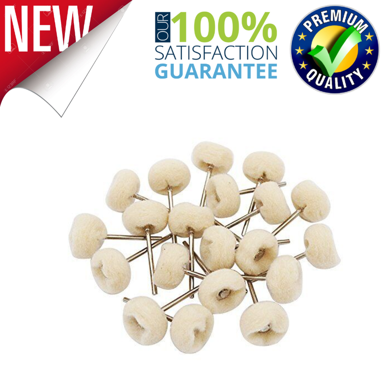 Polishing Wheel Set Mounted Cotton Soft Fine 3 32 Shank Buff Wheels Shank 20 Pcs