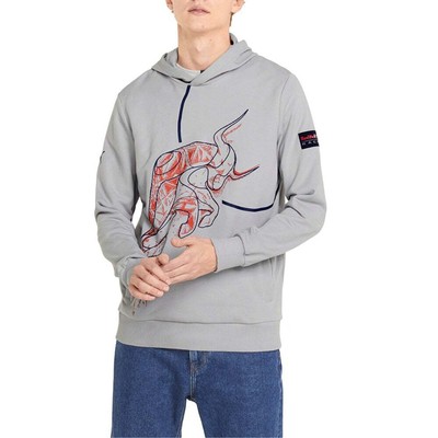 

Puma Rbr Dynamic Bull Pullover Hoodie Mens Size  Повседневная верхняя одежда 533263-02, Grey