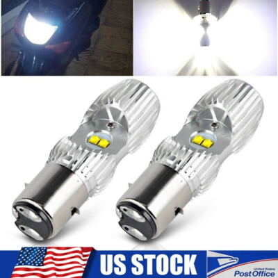 For Vespa ET2 ET4 2001 2002 2003 2004 2005 LED Headlights 2x Bulbs 6000K White