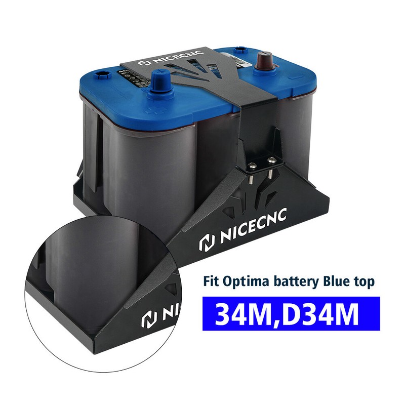 Aluminum Battery Hold Down Tray Box Mount For Optima Battery Red Top 34 34/78