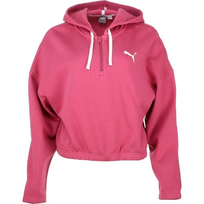 

Женская розовая повседневная спортивная верхняя одежда Puma Cropped Logo Half Zip Hoodie 67150805, Розовый, Puma Cropped Logo Half Zip Hoodie