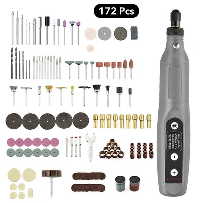 Mini Grinder Cordless Drill Rechargeable Engraving LED 5 speed Rotary Tool Kits