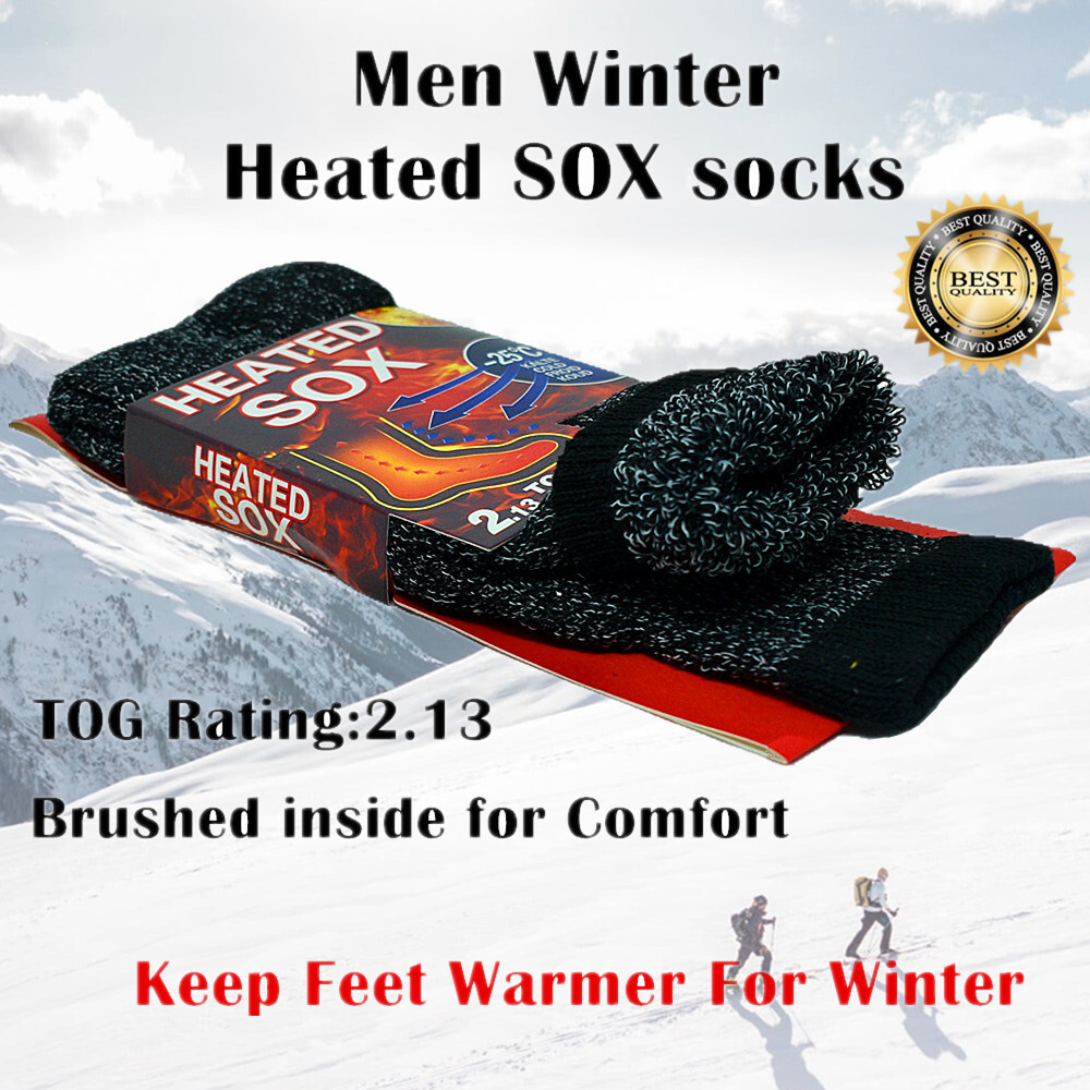 3-12 Pairs Mens Winter Heavy Duty Heated SOX Thermal Socks Insulated Boots 10-13