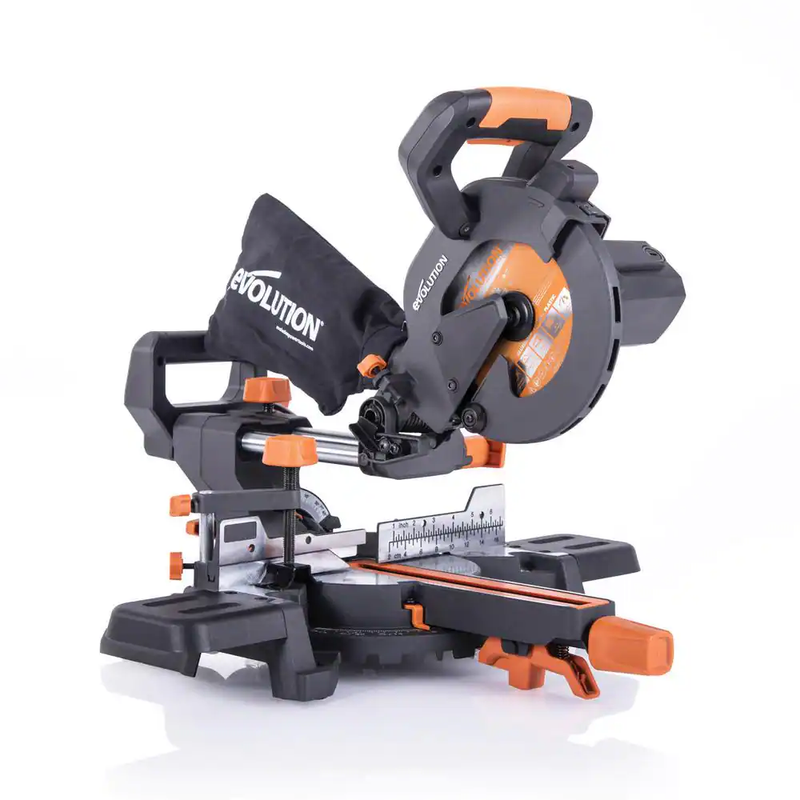 10 Amp 7-1/4 In. Sliding Compound Miter Saw With, Laser Guide, Dust Bag, 10 Ft.