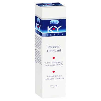 Durex KY Jelly Personal Lubricant 100g Clear Non-Greasy Water Soluble Lube K-Y