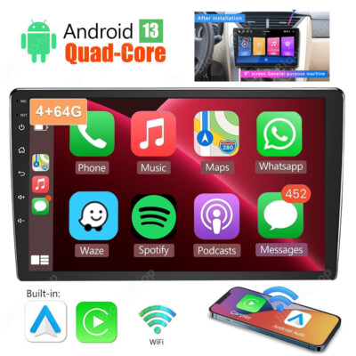 10 inch Wireless Apple CarPlay Android 13 Touch Screen Car Stereo Radio GPS 64GB