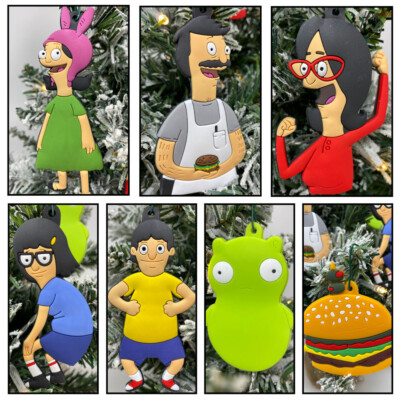 Bob's Burgers 7 Piece Christmas Ornaments Set ~BRAND NEW~ Featuring Tina