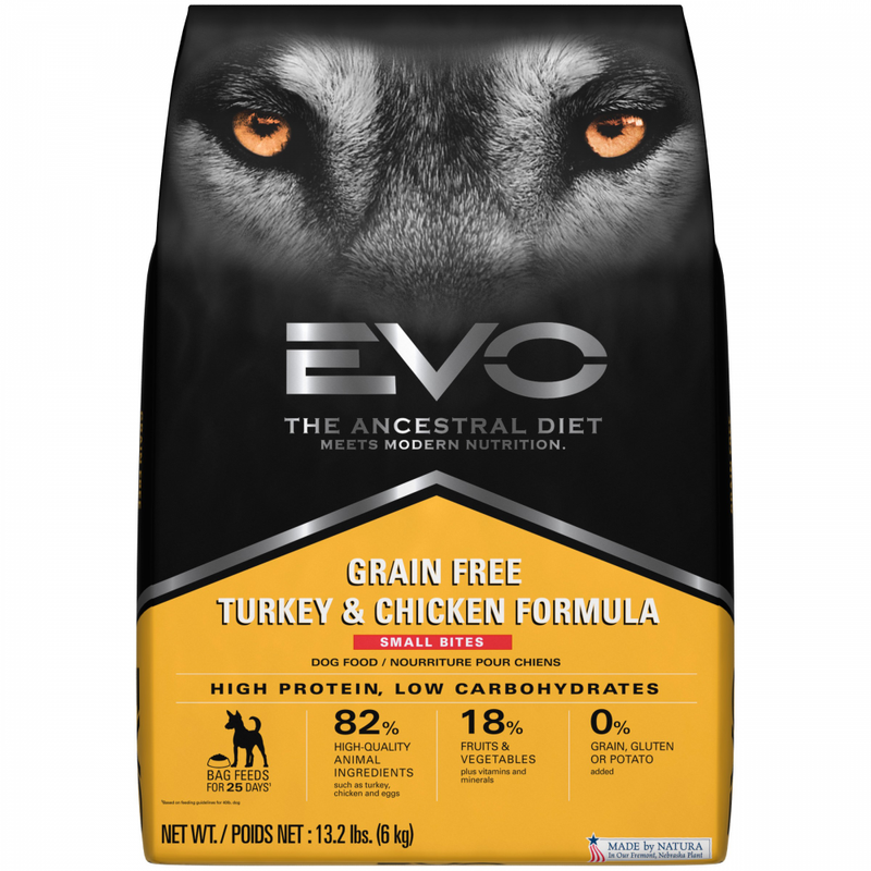 UPC 751485126012 product image for Evo Dog Turkey/chicken Small Bite 13.2 Lb. Grain Free | upcitemdb.com