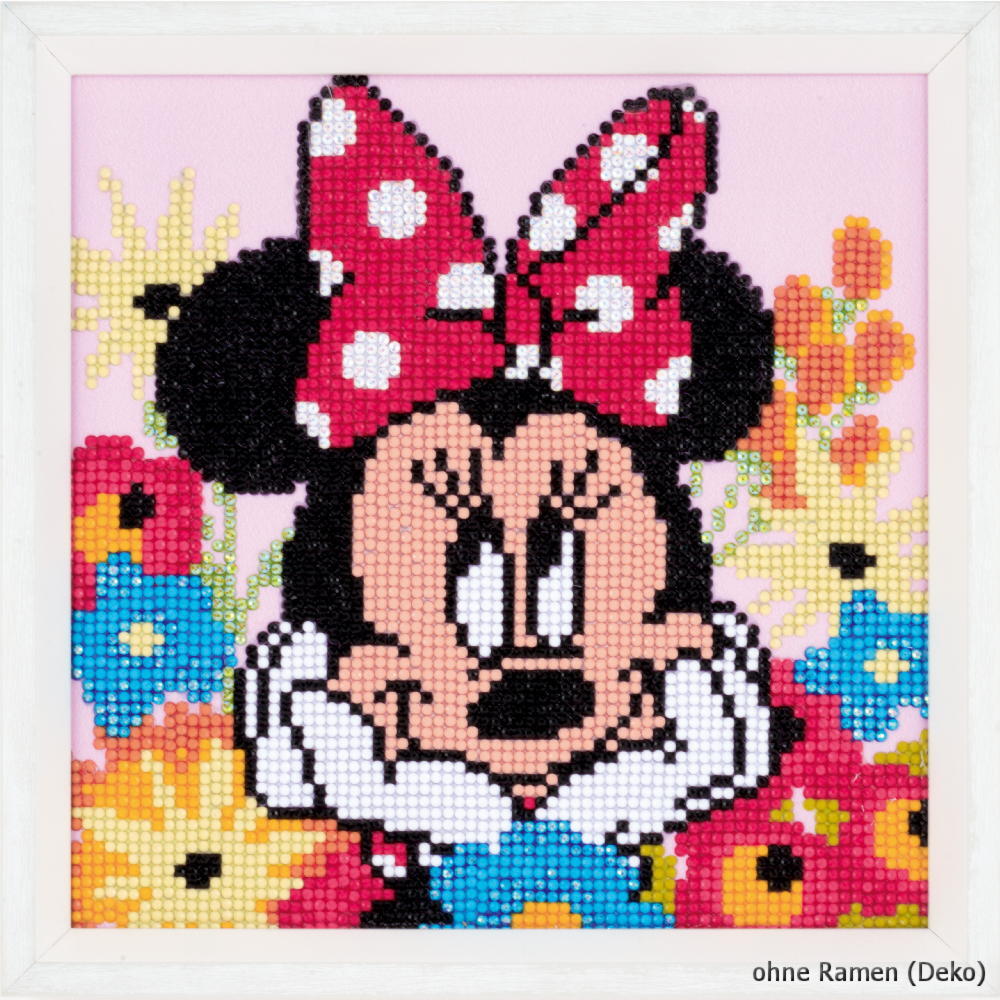 Paquete de pintura con diamantes Vervaco Disney Mnnie dreams