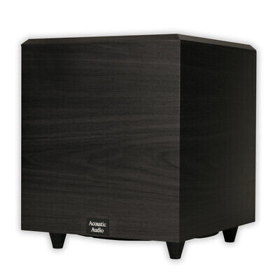 Acoustic Audio PSW10 Home Theater Powered Subwoofer Black Down Firing Sub