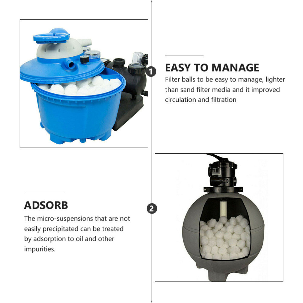 500g Pool Cleaning Balls Filter Balls Pool Filter Balls Fiber Balls for Pool Spa eBay