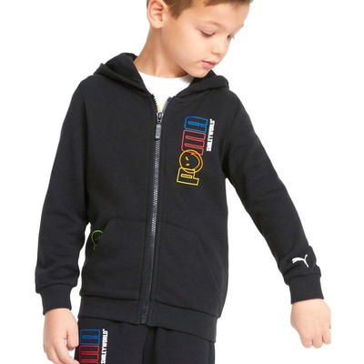 Черная повседневная верхняя одежда Puma FullZip Tr X Smiley World Boys 846972-01