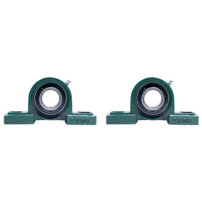 (2) UCP205-16 Solid Base Pillow Block Bearing 1'' Bore Self Aligning 2 Bolt x2
