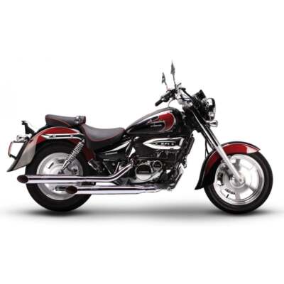 Exhaust Leovince K02 Chromed Steel Hyosung Aquila Gv 250 2008 > 2015