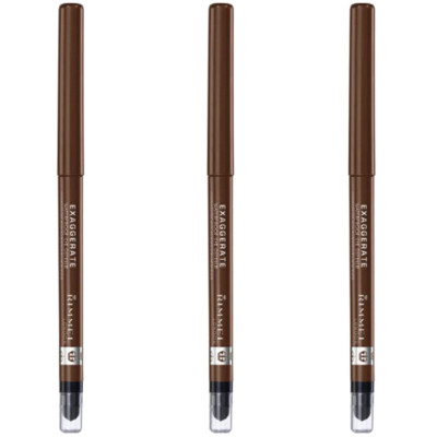 NEW Rimmel Exaggerate Eye Definer Rich Brown 0.01 Ounces (3 Pack)