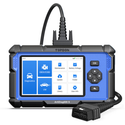 TOPDON AD600S OBD2 Scanner Diagnostic Tool ABS SRS SAS EPB TPMS BMS Reset Tool