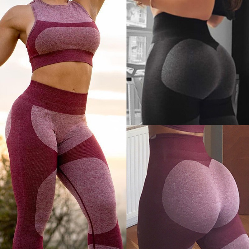 Women High Waist Yoga Pants Butt Lift Leggings Fitness Scrunch Elastic Trousers 11