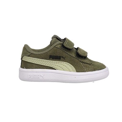 

Puma Smash V2 Suede Slip On Boys Размер 4 M Кроссовки Повседневная обувь 365178-32, Зеленый, Puma Smash V2 Suede Slip On