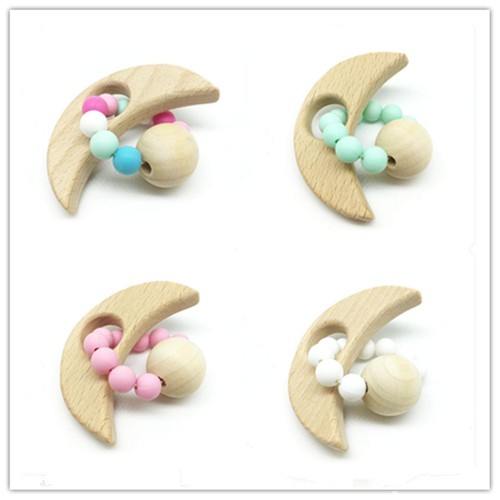 silicone wood teether