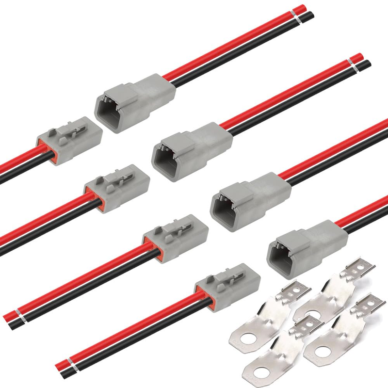 DTP 2 Pin Waterproof Connector with 12 AWG Cable Wire,2 Way DT Connector | Autom