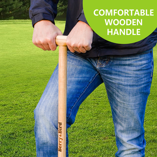 Berry&Bird Lawn Coring Aerator 4 Core Plug Aerator Tool Manual Grass Dethatching