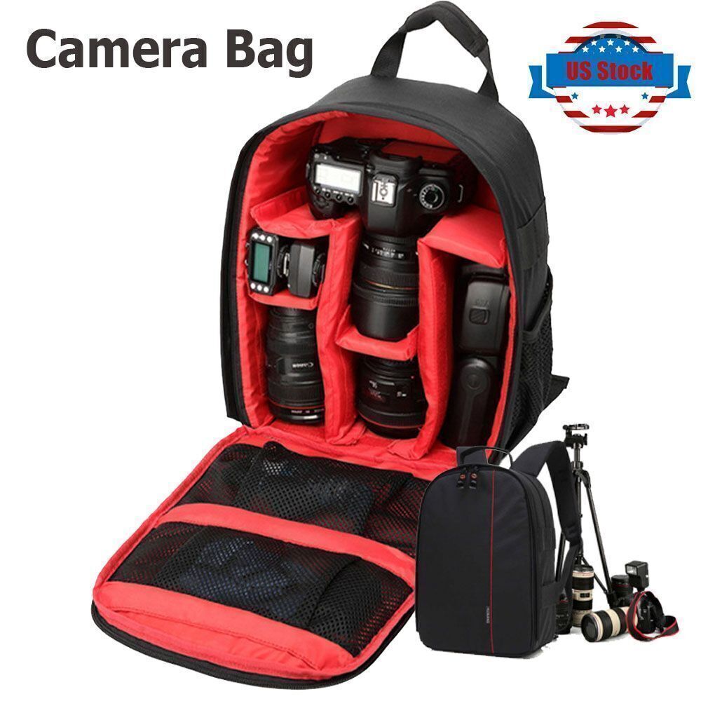 Camera Waterproof Backpack Shoulder Bag Case for Canon Nikon Sony DSLR Digital