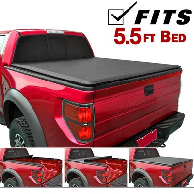 For 2004 2019 Ford F150 5 5ft Crew Cab 65 Short Bed Hard Tri Fold Tonneau Cover